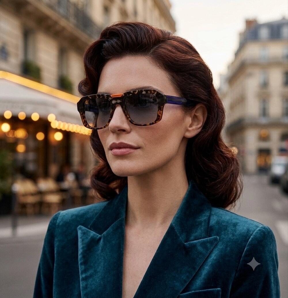 New Face A face shiro 2 6204 tortoise duo mustard sunglasses hand made Italy